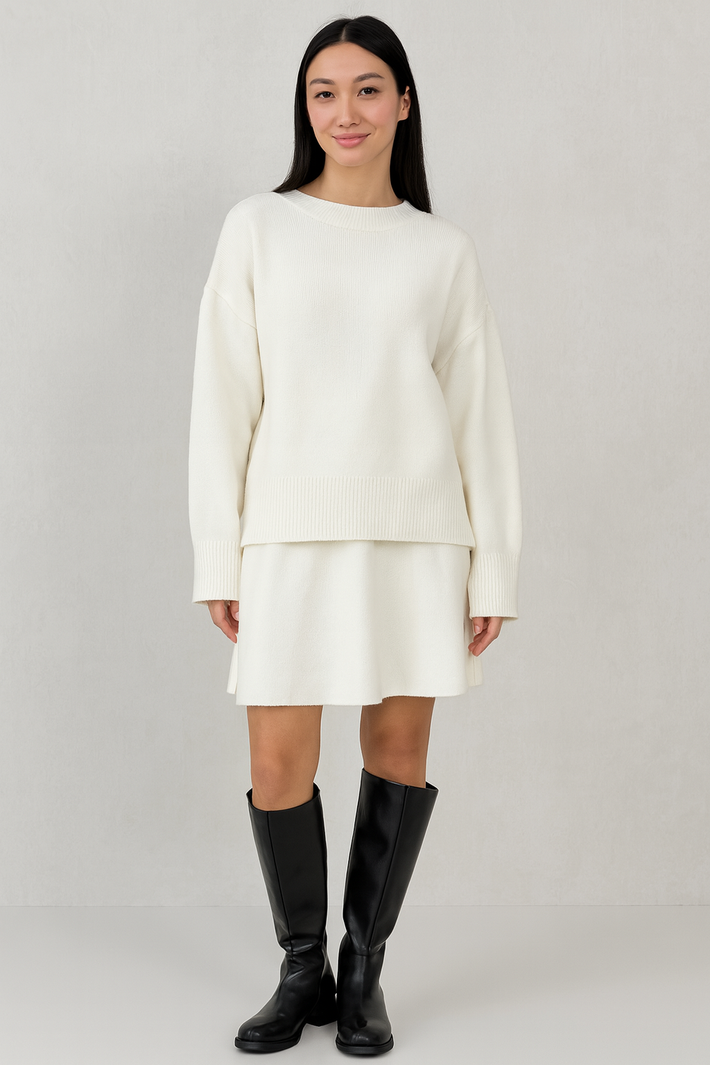 Gebreide Rok & Trui Set – Essentials