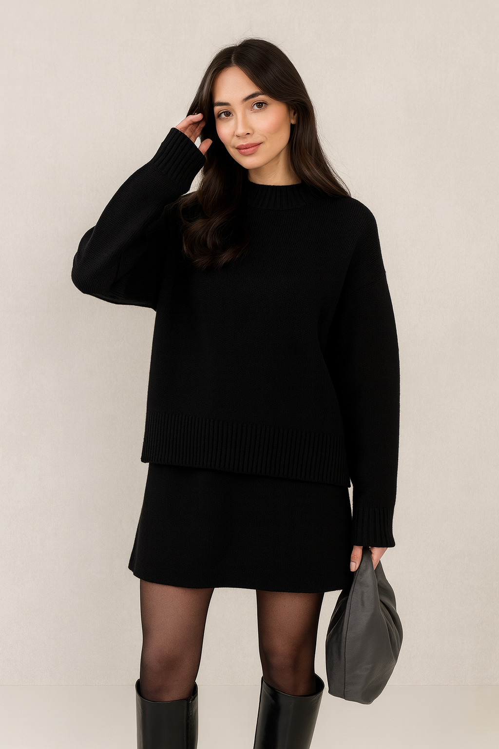 Gebreide Rok & Trui Set – Essentials